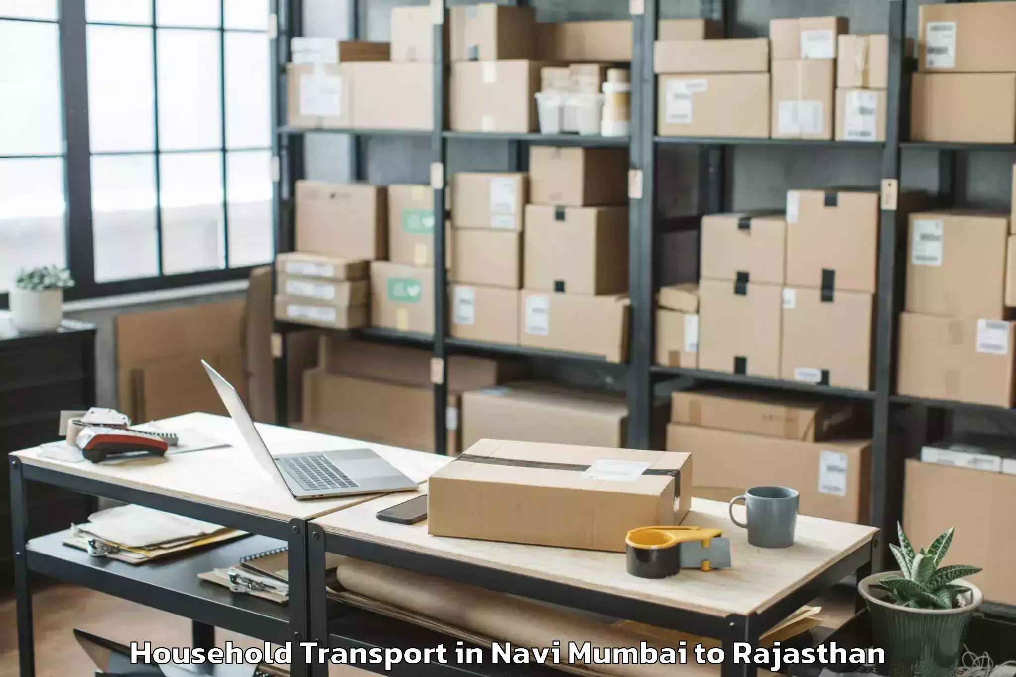 Book Navi Mumbai to Udaipurwati Household Transport